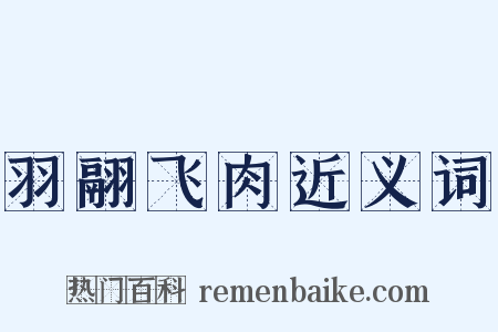 羽翮飞肉近义词是什么意思的图片